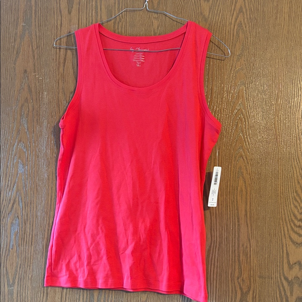 Chicos NWT Vibrant Red Tank Top Size 12/L